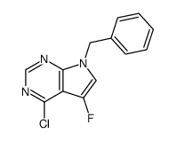 7-benzyl-4-chloro-5-fluoro-7H-pyrrolo[2,3-d]pyrimidine结构式