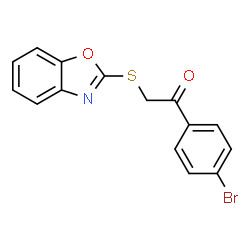 2-(1,3-BENZOXAZOL-2-YLTHIO)-1-(4-BROMOPHENYL)ETHANONE结构式