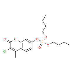 Phosphoric acid 3-chloro-4-methyl-2-oxo-2H-1-benzopyran-7-yldibutyl ester Structure