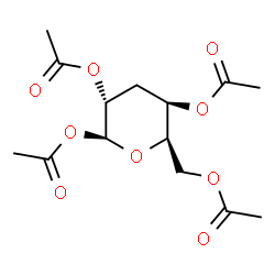 3-Deoxy-β-D-xylo-hexopyranose tetraacetate结构式