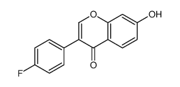 3-(4-fluorophenyl)-7-hydroxy-4h-1-benzopyran-4-on structure