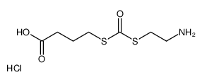 4-(2-aminoethylsulfanylcarbonylsulfanyl)butanoic acid,hydrochloride Structure