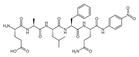 H-Glu-Ala-Leu-Phe-Gln-pNA trifluoroacetate salt结构式