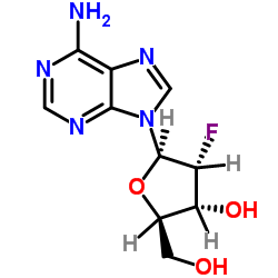 9-(2-Deoxy-2-fluoro-beta-D-arabinofuranosyl)adenine Structure