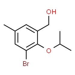 (3-Bromo-2-isopropoxy-5-methylphenyl)methanol structure