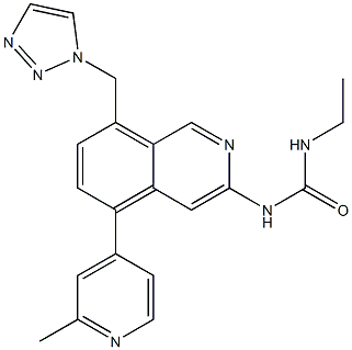 1-(8-((1H-1,2,3-triazol-1-yl)methyl)-5-(2-methylpyridin-4-yl)isoquinolin-3-yl)-3-ethylurea Structure