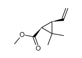 Cyclopropanecarboxylic acid, 3-ethenyl-2,2-dimethyl-, methyl ester, (1S,3R)-结构式