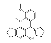 6-[(2,3-dimethoxyphenyl)-pyrrolidin-1-ylmethyl]-1,3-benzodioxol-5-ol结构式