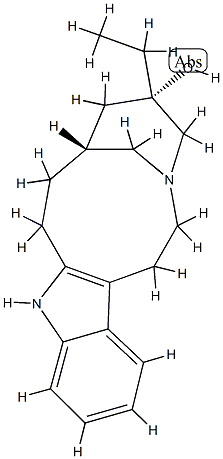 (5S,7R)-5-Ethyl-1,4,5,6,7,8,9,10-octahydro-2H-3,7-methanoazacycloundecino[5,4-b]indol-5-ol结构式