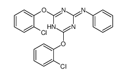 4,6-bis(2-chlorophenoxy)-N-phenyl-1,3,5-triazin-2-amine Structure