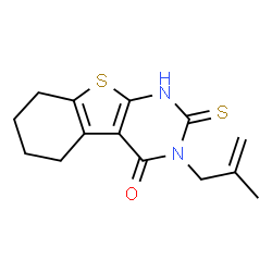 3-(2-methylprop-2-en-1-yl)-2-sulfanyl-5,6,7,8-tetrahydro[1]benzothieno[2,3-d]pyrimidin-4(3H)-one structure