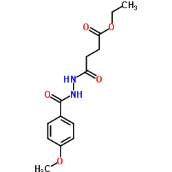 Ethyl 4-[2-(4-methoxybenzoyl)hydrazino]-4-oxobutanoate结构式