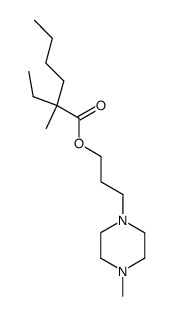 2-Ethyl-2-methylhexanoic acid 3-(4-methyl-1-piperazinyl)propyl ester structure