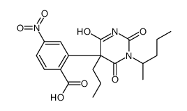 4-nitro-2-(2,4,6-trioxo-1-pentan-2-yl-5-propyl-1,3-diazinan-5-yl)benzoic acid结构式