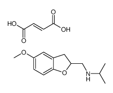 (Z)-4-hydroxy-4-oxobut-2-enoate,(5-methoxy-2,3-dihydro-1-benzofuran-2-yl)methyl-propan-2-ylazanium结构式