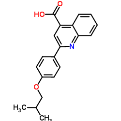 2-(4-ISOBUTOXY-PHENYL)-QUINOLINE-4-CARBOXYLIC ACID结构式