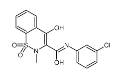 N-(3-Chlorophenyl)-4-hydroxy-2-methyl-2H-1,2-benzothiazine-3-carb oxamide 1,1-dioxide结构式