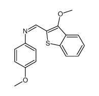 1-(3-methoxy-1-benzothiophen-2-yl)-N-(4-methoxyphenyl)methanimine Structure