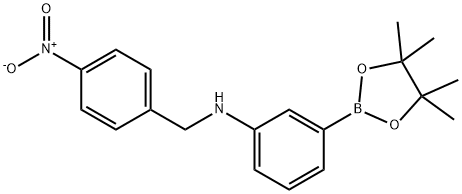 N-(4-nitrobenzyl)-3-(4,4,5,5-tetramethyl-1,3,2-dioxaborolan-2-yl)aniline structure