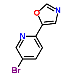 5-Bromo-2-(1,3-oxazol-5-yl)pyridine结构式