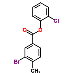 2-Chlorophenyl 3-bromo-4-methylbenzoate结构式