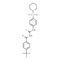 4-tert-butyl-N-({[4-(1-piperidinylsulfonyl)phenyl]amino}carbonothioyl)benzamide Structure