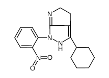 3-cyclohexyl-1-(2-nitrophenyl)-4,5-dihydro-2H-pyrrolo[2,3-c]pyrazole结构式