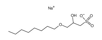 2-Hydroxy-3-(octyloxy)-1-propanesulfonic acid sodium salt structure