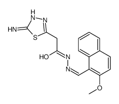 2-(5-amino-1,3,4-thiadiazol-2-yl)-N-[(E)-(2-methoxynaphthalen-1-yl)methylideneamino]acetamide Structure