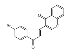 3-[3-(4-bromophenyl)-3-oxoprop-1-enyl]chromen-4-one Structure