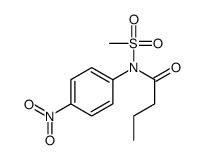 N-methylsulfonyl-N-(4-nitrophenyl)butanamide结构式