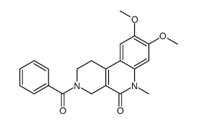 3-Benzoyl-2,3,4,6-tetrahydro-8,9-dimethoxy-6-methylbenzo<2,7>naphthyridin-5(1H)-one Structure