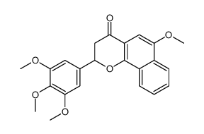 4H-NAPHTHO[1,2-B]PYRAN-4-ONE, 2,3-DIHYDRO-6-METHOXY-2-(3,4,5-TRIMETHOXYPHENYL)-结构式