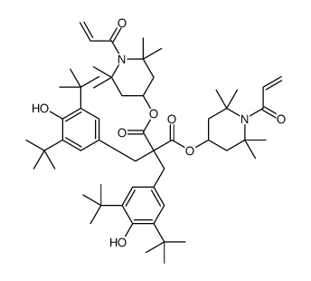 bis[2,2,6,6-tetramethyl-1-(oxoallyl)-4-piperidyl] bis[[3,5-bis(1,1-dimethylethyl)-4-hydroxyphenyl]methyl]malonate结构式