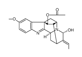 17-acetoxy-10-methoxy-22-nor-ajmala-1,19-dien-21-ol Structure