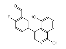 2-fluoro-5-(5-hydroxy-1-oxo-2H-isoquinolin-4-yl)benzaldehyde Structure