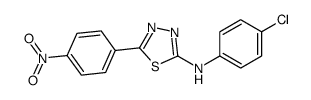 N-(4-chlorophenyl)-5-(4-nitrophenyl)-1,3,4-thiadiazol-2-amine Structure