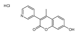 7-hydroxy-4-methyl-3-pyridin-1-ium-3-ylchromen-2-one,chloride结构式