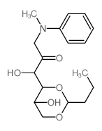 D-Fructose,4,6-O-butylidene-1-deoxy-1-(methylphenylamino)- Structure