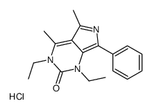 1,3-diethyl-4,5-dimethyl-7-phenylpyrrolo[3,4-d]pyrimidin-2-one,hydrochloride Structure