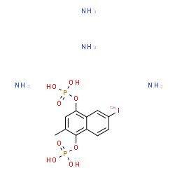 6-iodo-2-methyl-1,4-naphthoquinol bis(diammonium phosphate) Structure