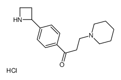 1-[4-(azetidin-2-yl)phenyl]-3-piperidin-1-ylpropan-1-one,hydrochloride Structure