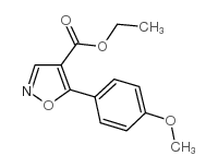 ETHYL-5-(4-METHOXYPHENYL)-ISOXAZOLE-4-CARBOXYLATE结构式