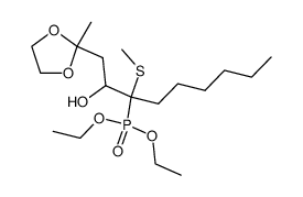 diethyl (2-hydroxy-1-(2-methyl-1,3-dioxolan-2-yl)-3-(methylthio)nonan-3-yl)phosphonate Structure