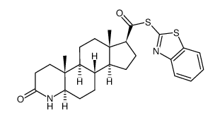 benzothiazolyl 3-oxo-4-aza-5α-androstane-17β-thiocarboxylate Structure