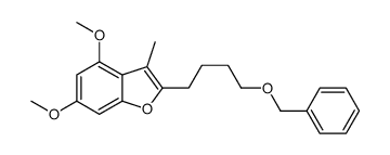 4,6-dimethoxy-3-methyl-2-(4-phenylmethoxybutyl)-1-benzofuran Structure