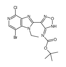 4-(7-溴-4-氯-1-乙基-1H-咪唑并[4,5-c]吡啶-2-基)-1,2,5-噁二唑-3-基氨基甲酸叔丁酯图片