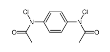 N,N'-dichloro-N,N'-p-phenylene-bis-acetamide Structure