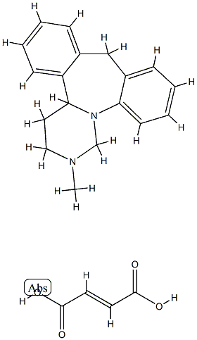 ()-1,2,3,4,4a,9-hexahydro-2-methyldibenzo[c,f]pyrimido[1,6-a]azepine fumarate结构式