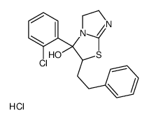 3-(2-chlorophenyl)-2-(2-phenylethyl)-5,6-dihydro-2H-imidazo[2,1-b][1,3]thiazol-3-ol,hydrochloride Structure